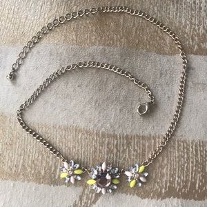 Beautiful Jeweled Flower Necklace